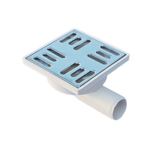 Трап для душа Мини ПП с решеткой нержавеющей 100x100x70 с горизонтальным выпуском D=32mm.